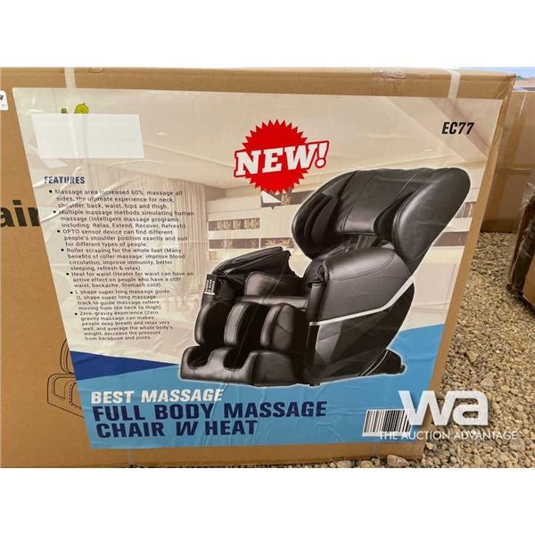 (UN-USED) FULL BODY MASSAGE CHAIR W/ HEAT