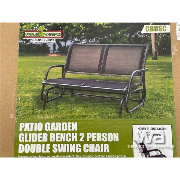(UN-USED) 2 PERSON PATIO GARDEN GLIDER BENCH
