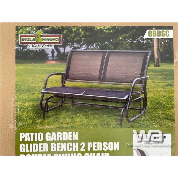 (UN-USED) 2 PERSON PATIO GARDEN GLIDER BENCH