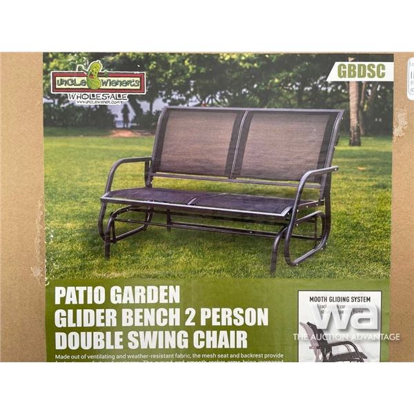 (UN-USED) 2 PERSON PATIO GARDEN GLIDER BENCH