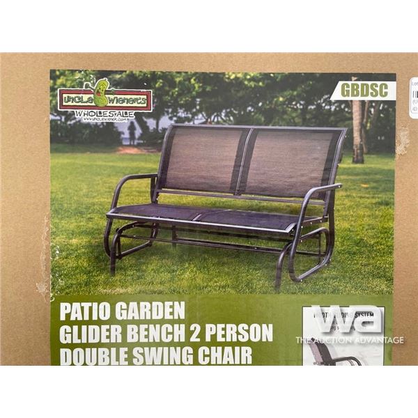 (UN-USED) 2 PERSON PATIO GARDEN GLIDER BENCH