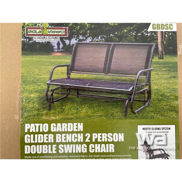(UN-USED) 2 PERSON PATIO GARDEN GLIDER BENCH