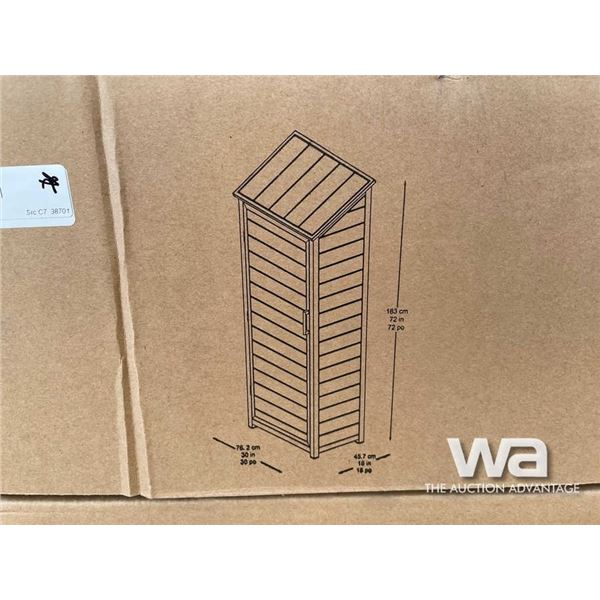 (UN-USED) 20 X 18 X 72 IN. OUTDOOR SHED