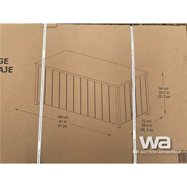 (UN-USED) 61 X 28.3 X 25.2 IN. OUTDOOR STORAGE BOX