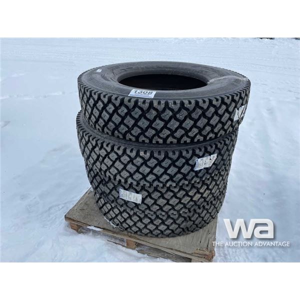 (4) 11R-24.5 RECAP TRUCK TIRES
