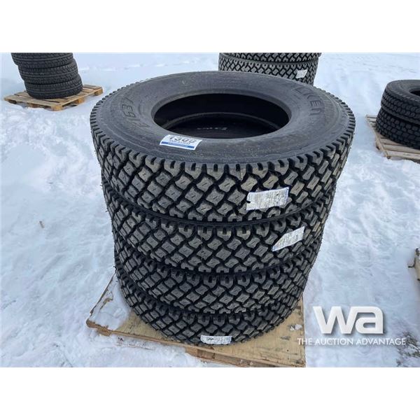 (4) 11R-24.5 RECAP TRUCK TIRES