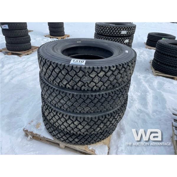 (4) 11R-24.5 RECAP TRUCK TIRES
