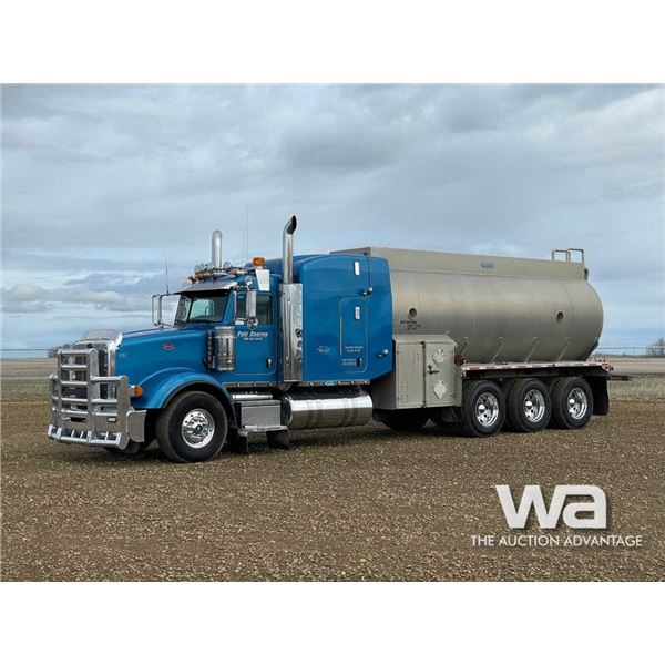 2013 PETERBILT 367 TRI DRIVE SLEEPER TANK TRUCK