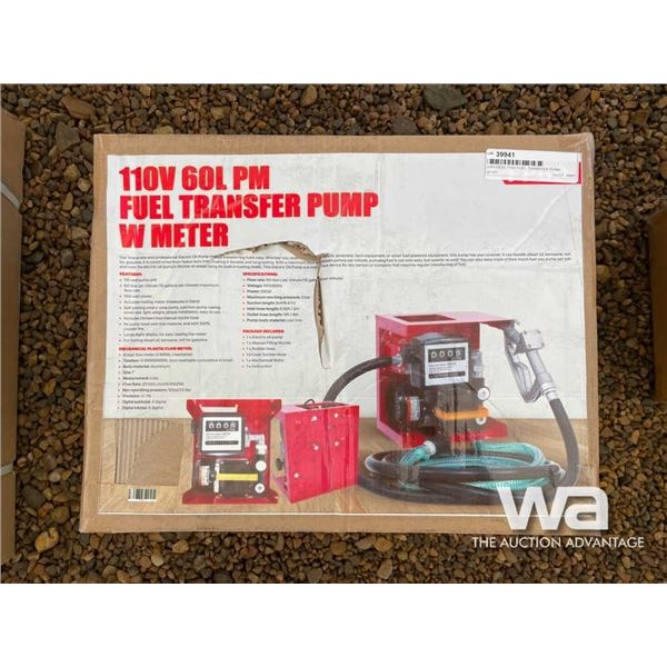 (UNUSED) 110V FUEL TRANSFER PUMP W/METER