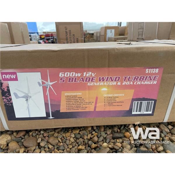 (UNUSED) 12V 5 BLADE WIND TURBINE