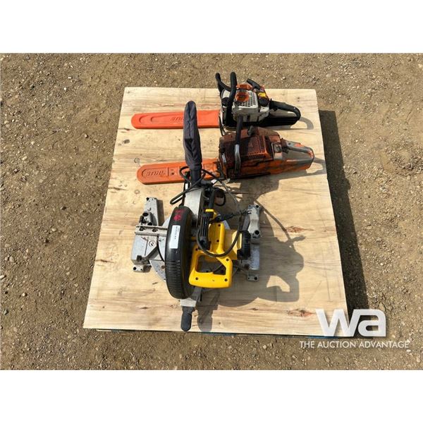 STIHL & HUSQVARNA  CHAINSAWS, DEWALT MITRE SAW