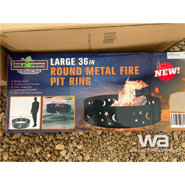 (UNUSED) 36 IN ROUND METAL FIRE PIT