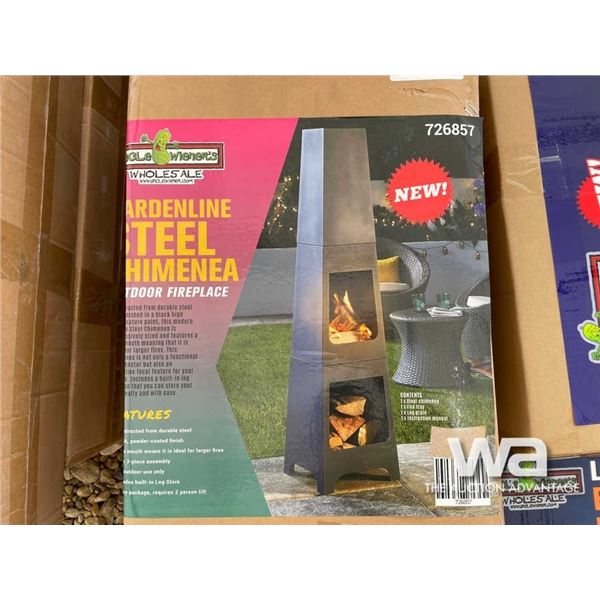 (UNUSED) GARDENLINE STEEL CHIMENEA FIREPLACE