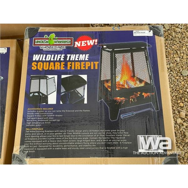 (UNUSED) WILDLIFE THEME SQUARE FIREPIT