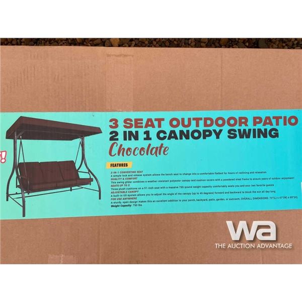 (UNUSED) 3 SEAT OUTDOOR SWINGING SEAT
