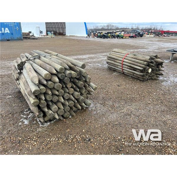 7 FT. TREATED USED FENCE POSTS