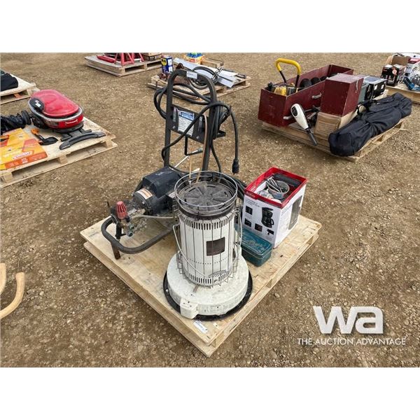 PRESSURE WASHER, 220 V CORD, KEROSENE HEATER