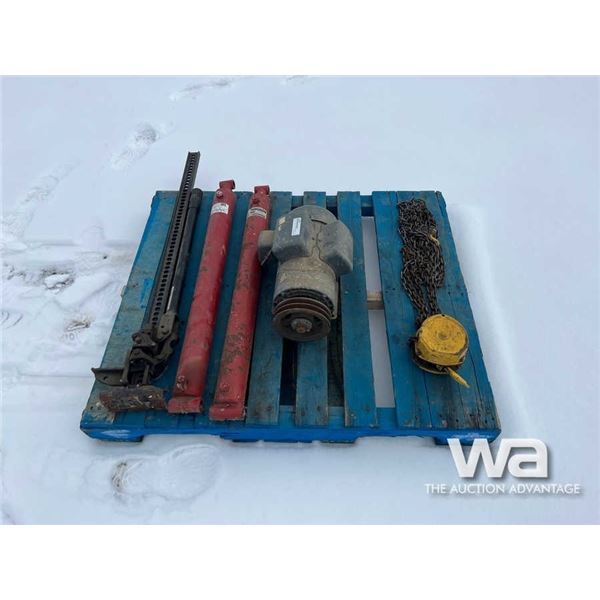 HYD. RAMS, ELECTRIC MOTOR, JACKALL, CHAIN HOIST