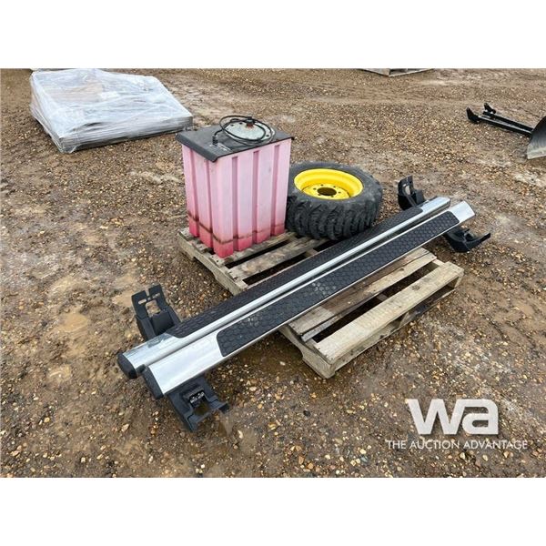 RAM TRUCK SIDE STEPS, TIRE, COMPRESSOR