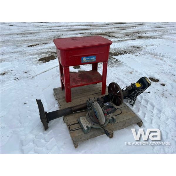 FLOOR DRILL PRESS, PARTS WASHER, MITRE SAW