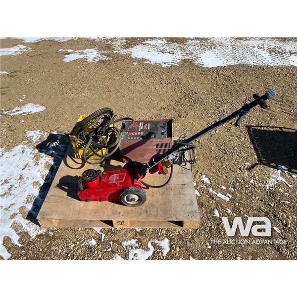 BATTERY CHARGER, TORCH HOSE, AIR FLOOR JACK