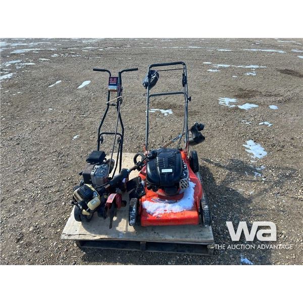 PUSH LAWN MOWER, EDGE & STRING TRIMMERS