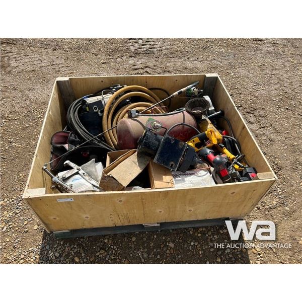 PALLET OF MISC. TOOLS, PUMPS & HOSES