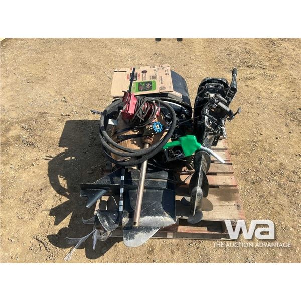 (2) BOAT MOTORS, 12V FUEL PUMP W/ HOSE & NOZZLE