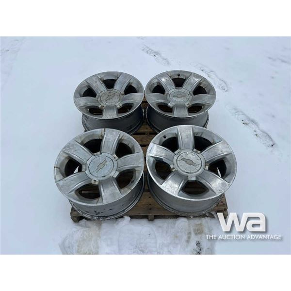 (4) CHEVROLET 275.55R20 ALUMINUM RIMS