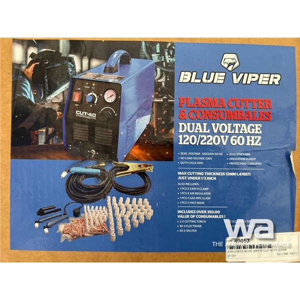 (UN-USED) BLUE VIPER CUT-40 PLASMA CUTTER KIT