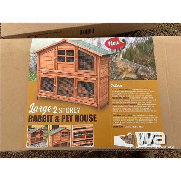 (UNUSED) 2 STOREY RABBIT & PET HOUSE