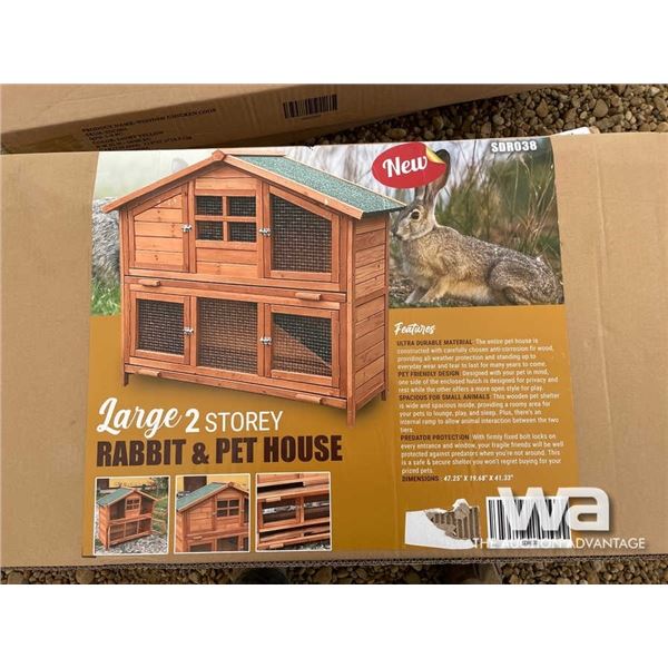 (UNUSED) 2 STOREY RABBIT & PET HOUSE