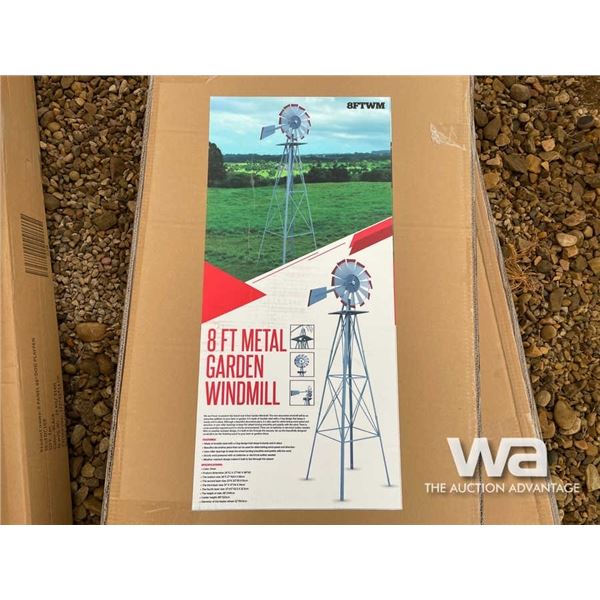 (UNUSED) 8 FT. METAL GARDEN WINDMILL