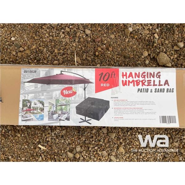 (UNUSED) 10 FT. HANGING PATIO UMBRELLA