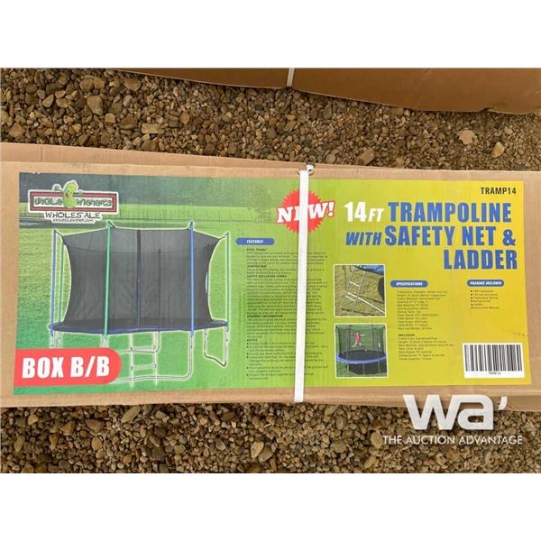 (UNUSED) 14 FT. TRAMPOLINE & SAFTEY ENCLOSURE