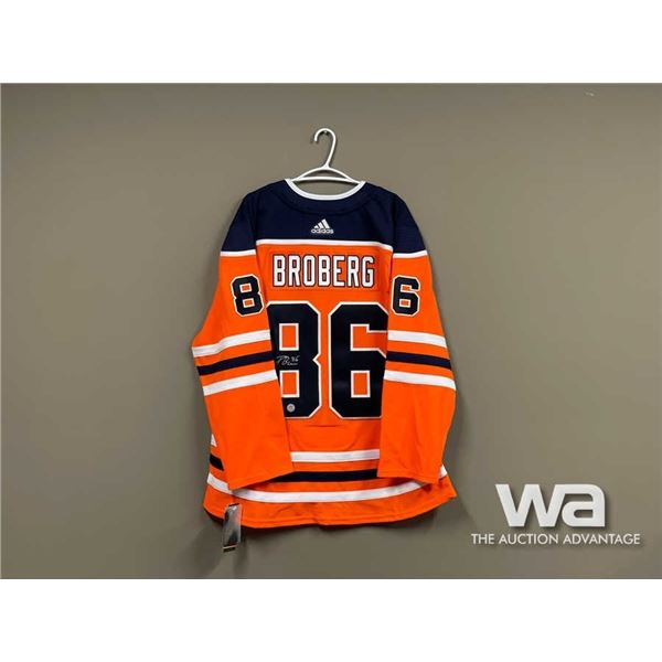 ADIDAS SIGNED PHILIP BROBERG NHL HOCKEY JERSEY