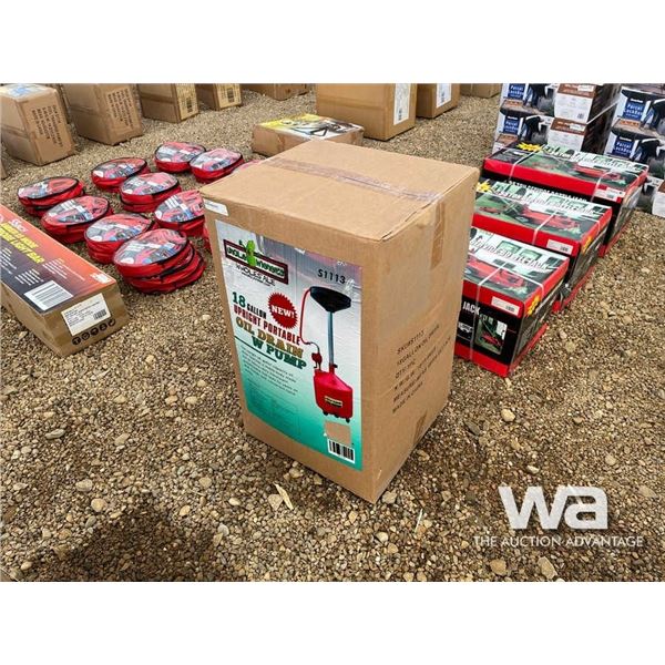 18 GALLON OIL DRAIN W PUMP