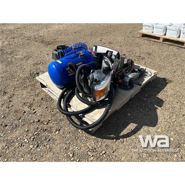 AIR COMPRESSOR, PORTABLE AIR TANK, JACKS