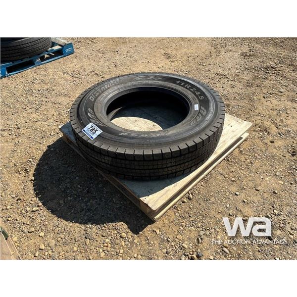 (1) DISTANCE AD-868 11R24.5 TRUCK DRIVE TIRE