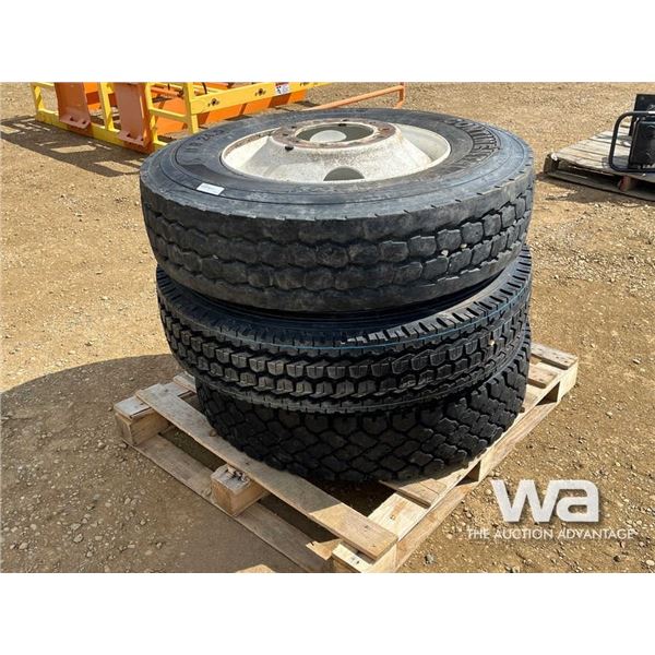 (3) 11R24.5 TIRES & RIMS