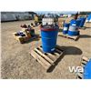 Image 1 : 45 GALLON OIL DRUM WITH ROLLER CART