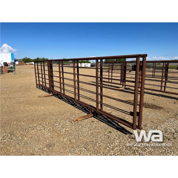 (2) FREESTANDING 6X24 FT LIVESTOCK PANEL & GATE