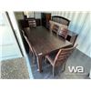 Image 2 : (UNUSED) SOLID WOOD DINING TABLE W / 8 CHAIRS