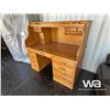 Image 1 : (UNUSED) 57" COMPUTER ROLL TOP DESK