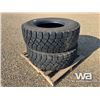 Image 1 : (2) BRIDGESTONE 425/65R22.5 TRUCK STEERING TIRES