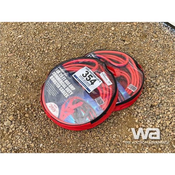 (UNUSED) (2) 1 GA 25 FT. 800 AMP BOOSTER CABLES