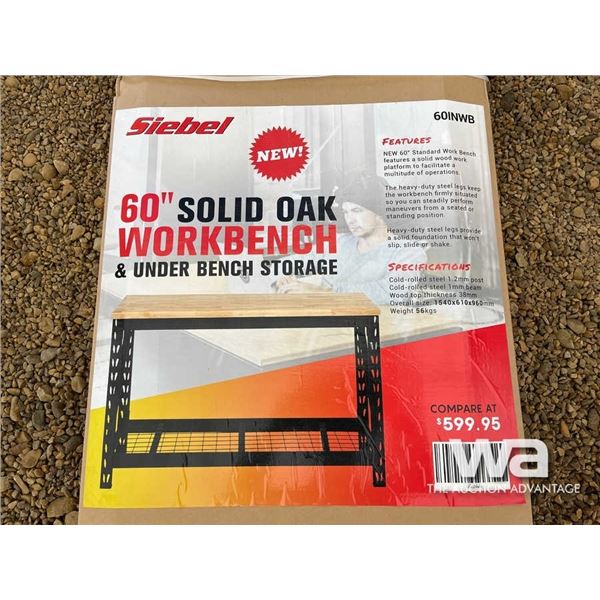 (UNUSED) SIEBEL 60 IN. WORK BENCH