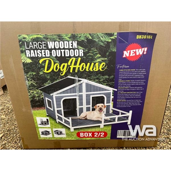 (UNUSED) WOODEN OUTDOOR DOGHOUSE