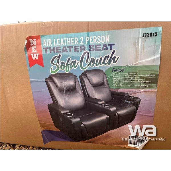 (UNUSED) AIR LEATHER 2 PERSON SOFA COUCH