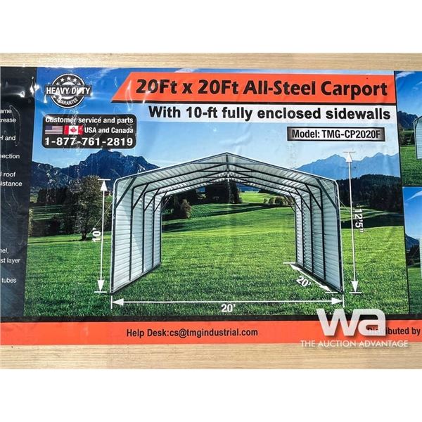 (UNUSED) 20 X 20 FT. ALL-STEEL CARPORT